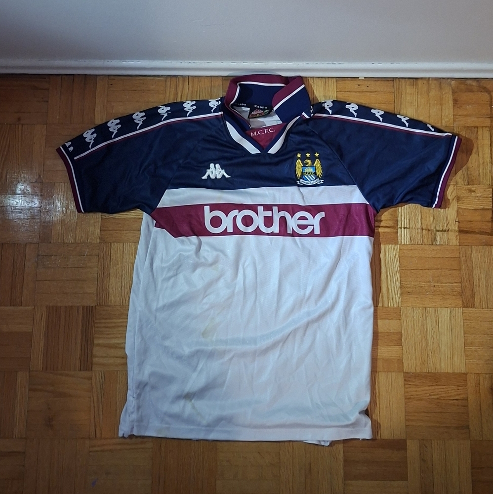 Manchester City 1997/1998 Away ORIGINAL Kappa Vintage Rare Soccer Jersey M
